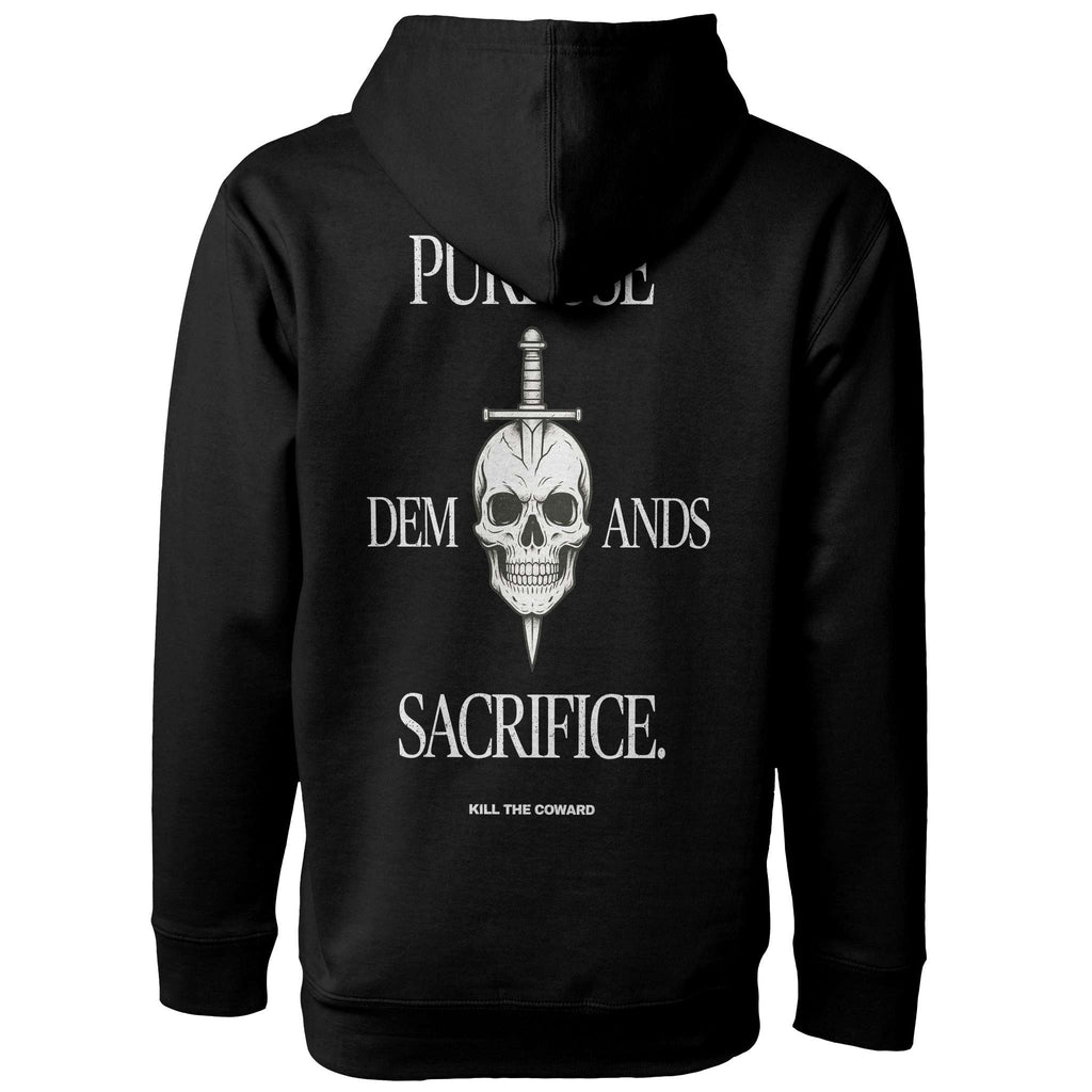&amp;quot;Purpose Demands Sacrifice&amp;quot; Hoodie - no sleeve des